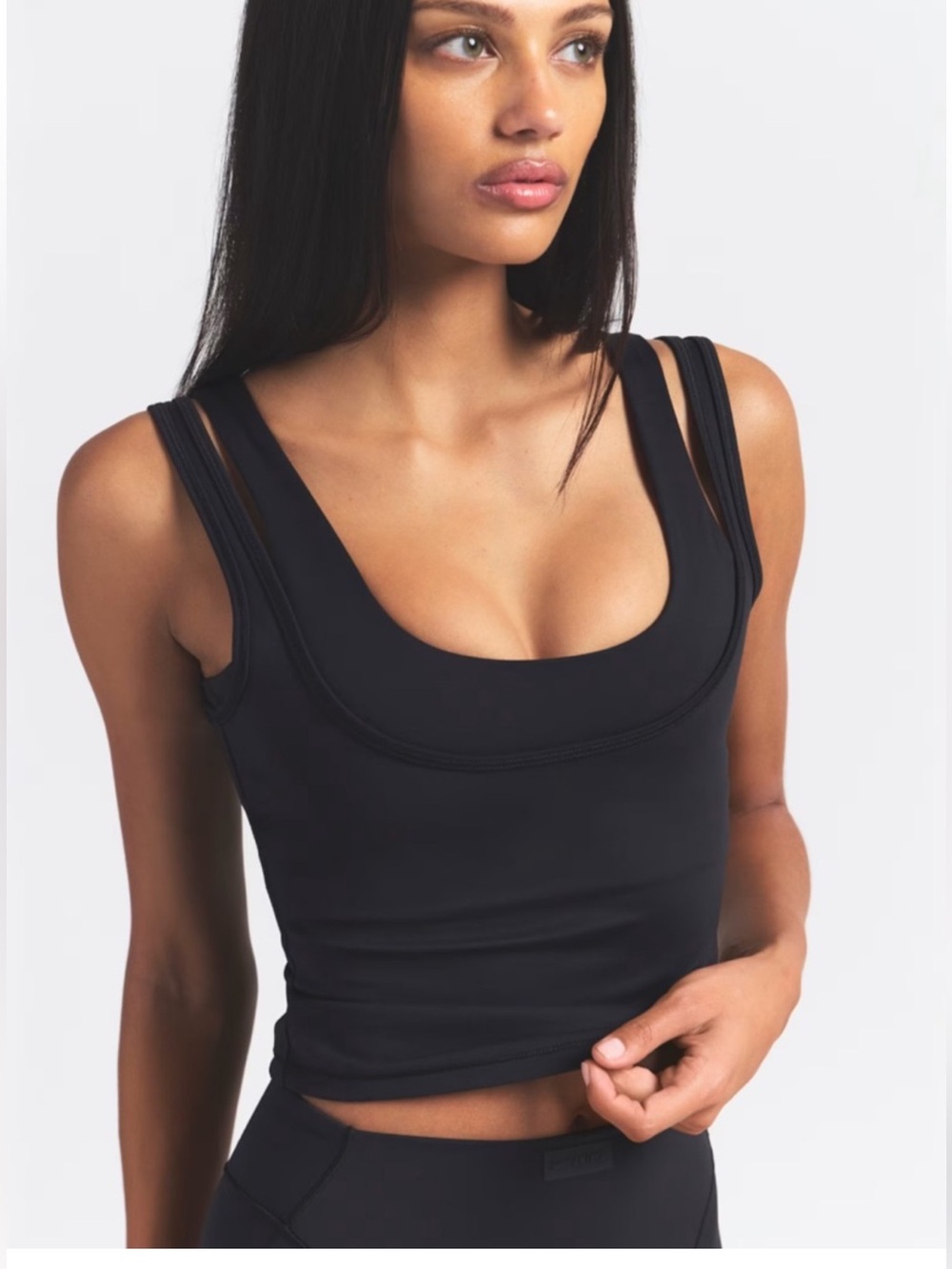 Nike Skims Matte Double Strap Scoop Tank - Obsidian (3X) BWT rare size!